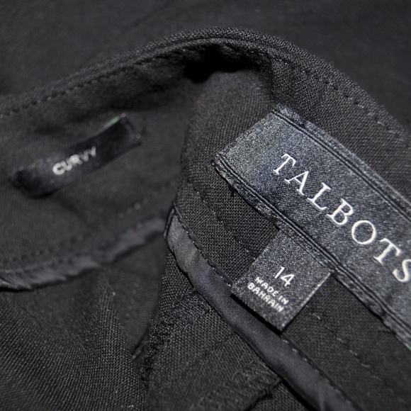 TALBOTS Black Curvy Fit Bootcut Trouser Pants [D3] - Picture 6 of 7